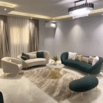 Evok Sofa Set with Red Beech Wood, Imported Fabric, and High-Density Foam