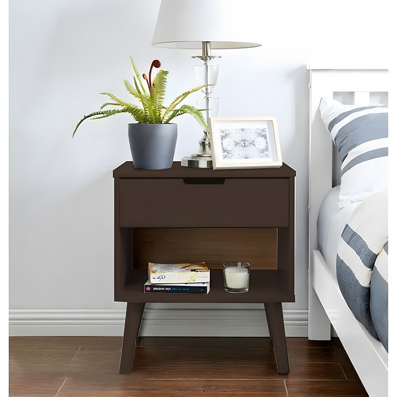 Commode 1 Drawer HPL Coated Dark Brown ant1065