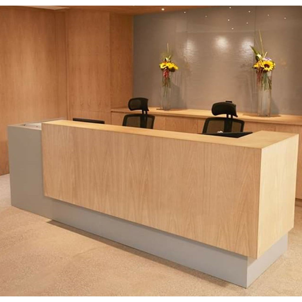 MDF Counter 240 cm  Light Grey & Wooden ant.0089