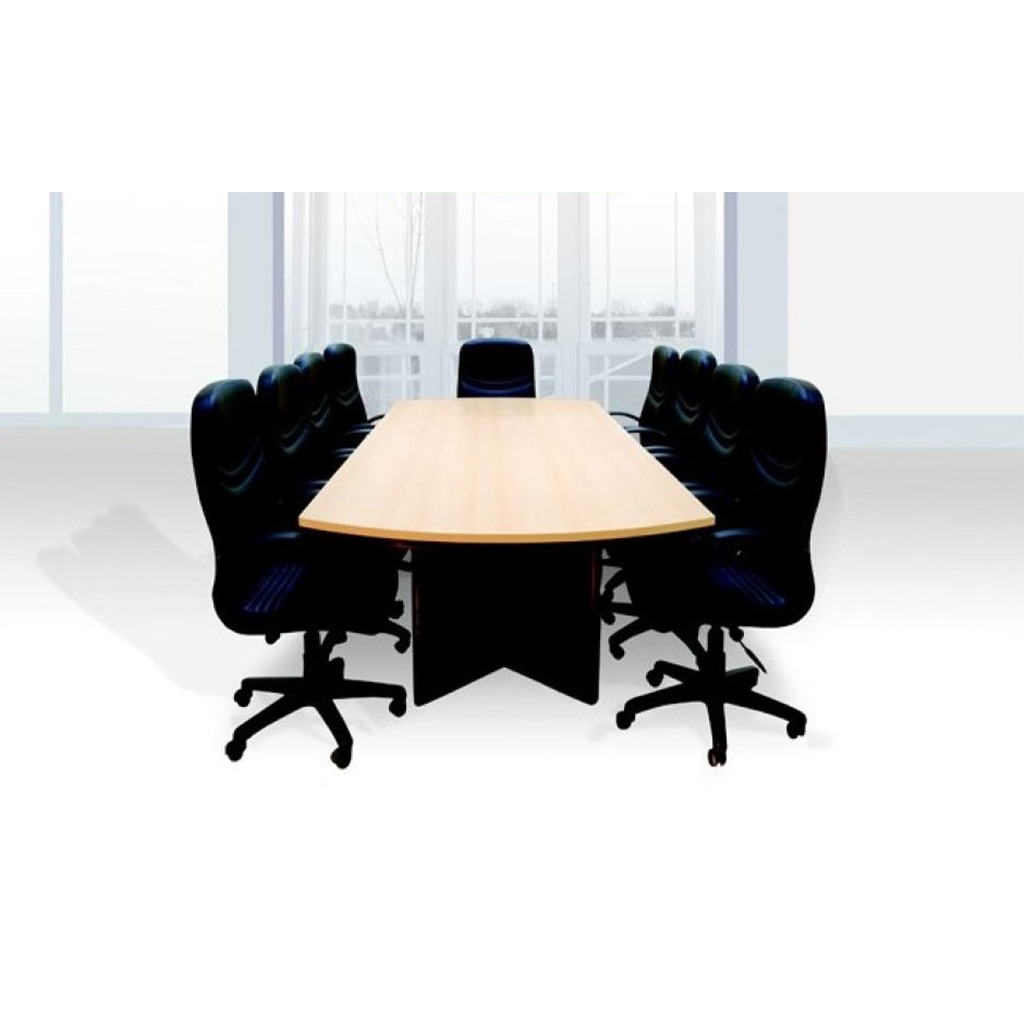 Meeting Table MDF Black & Wood Finish 200 Cm with HPL Coating ant.0092