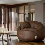 بين باج جلد مع مخدة هدية مقاس 100×100×85 سم