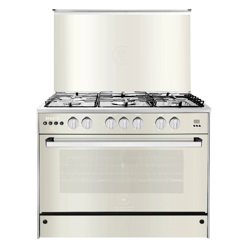 بوتجاز يونيون اير 90 سم ماكس13 مروحة 2 مفتاح ديجيتال امان فرن وشواية C69SS-GC-447-FDSO-M13-AL