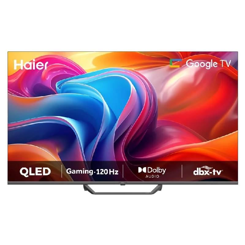 تلفزيون هاير سمارت 65 بوصة بدقة 4K UHD مع ريسيفر مدمج أسود H65S80FUX