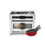 Unionaire Gas Cooker 90 cm O-Signature3 Stainless Steel Cast Heater Full Safety C69SS-GC-383-ICPSF-1CH-OS3-2W-AL