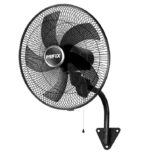 مروحة حائط بريفيكس 18 بوصة 5 ريش أسود WFS-180