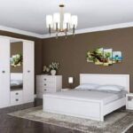 سرير ابيض عرض 180 طول 200