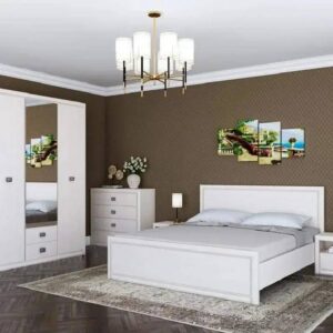 سرير ابيض عرض 180 طول 200