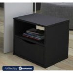 كومود بدرج واحد بتصميم مدمج وتشطيب باللون الأسود ant1131