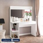 Dressing Table 120 cm With Drawer And Shelf Unit White ant1121
