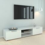 TV Unit Two Doors With Shelf 160 cm White ANT1129
