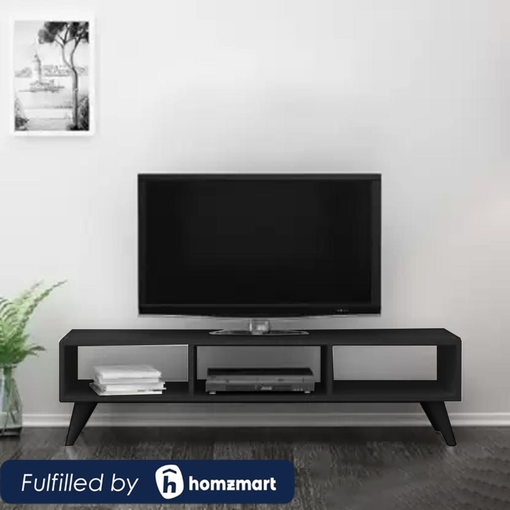 وحدة تلفزيون بعرض 140 سم باللون الأسود ANT1144