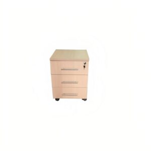 وحدة ادراج 3 أدراج خشب MDF بيج بعرض 40 سم مغطاة بطبقة HPL مقاومة ant.0108