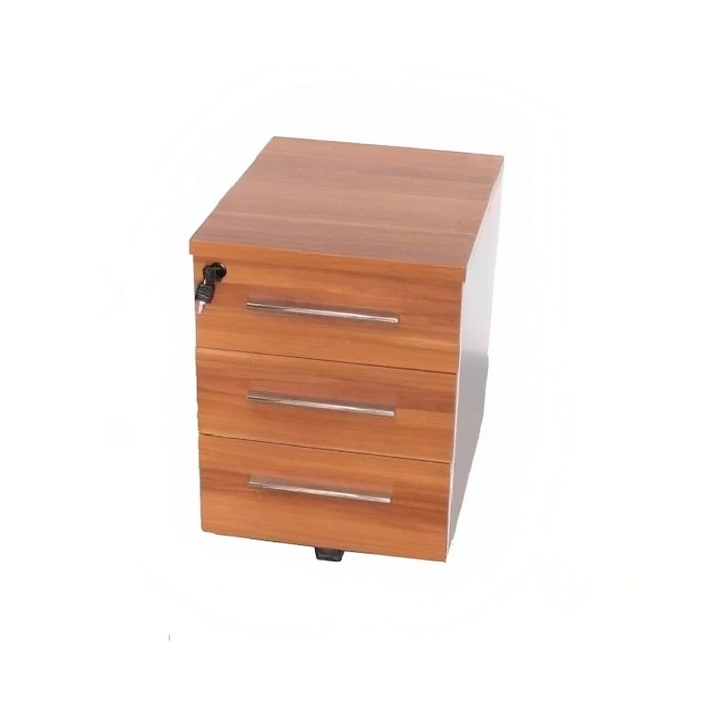 وحدة أدراج بعرض 40 سم تحتوي على 3 أدراج مطلية بطبقة HPL باللون البني × الأبيض ANT.0112