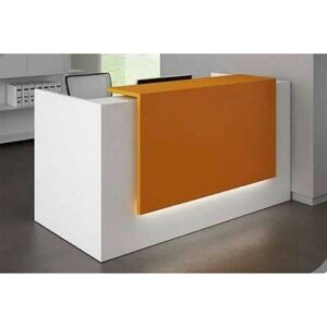 كاونتر خشبي MDF بعرض 120 سم مطلي بطبقة HPL باللونين الأبيض والبيج ANT.0098