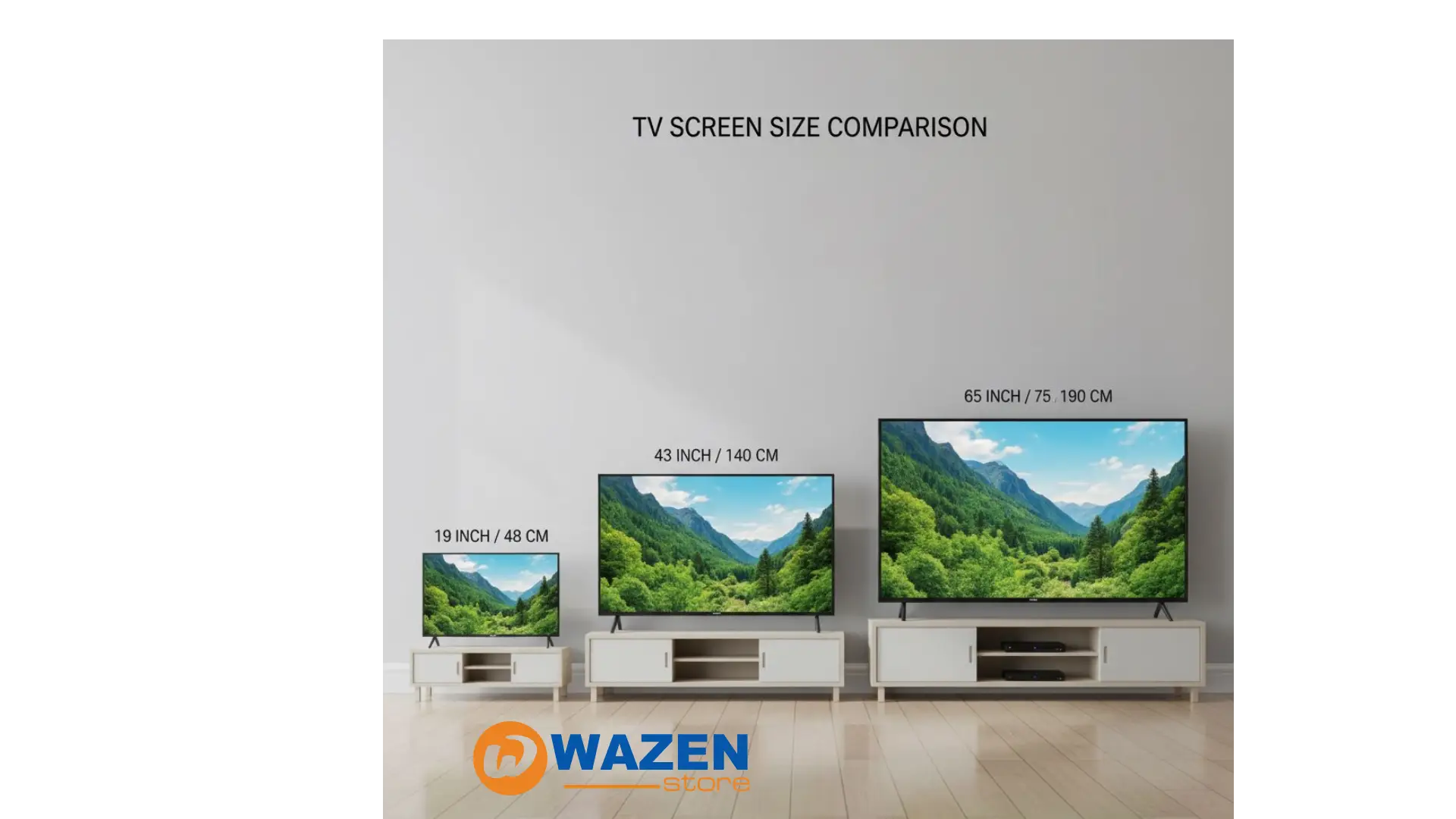 مقاسات الشاشات بالبوصة وأحجام التلفزيونات المختلفة بالسنتيمتر بالتفصيل