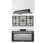Beko Built-in Set 90 cm Gas Oven Stainless Steel (BBWHT12300XS) + Gas Hob (HIMW95226SXEL) + Kitchen Hood (CFB 9433 XF)