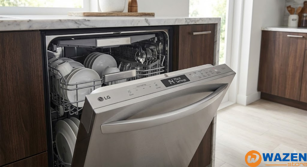 غسالة اطباق LG 14 فرد بأحدث تقنيات التنظيف والتجفيف مع توفير كهربا ومياه للسوق المصري 2025