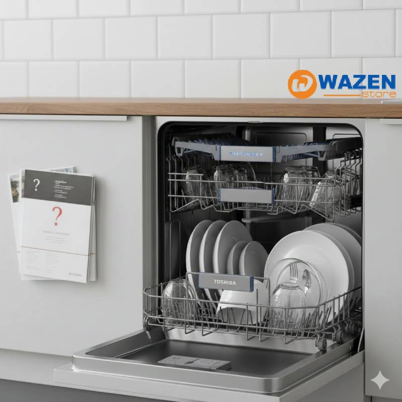 غسالة اطباق توشيبا تصميم عملي يناسب العيلة المصرية ويوفر وقت ومجهود في المطبخ