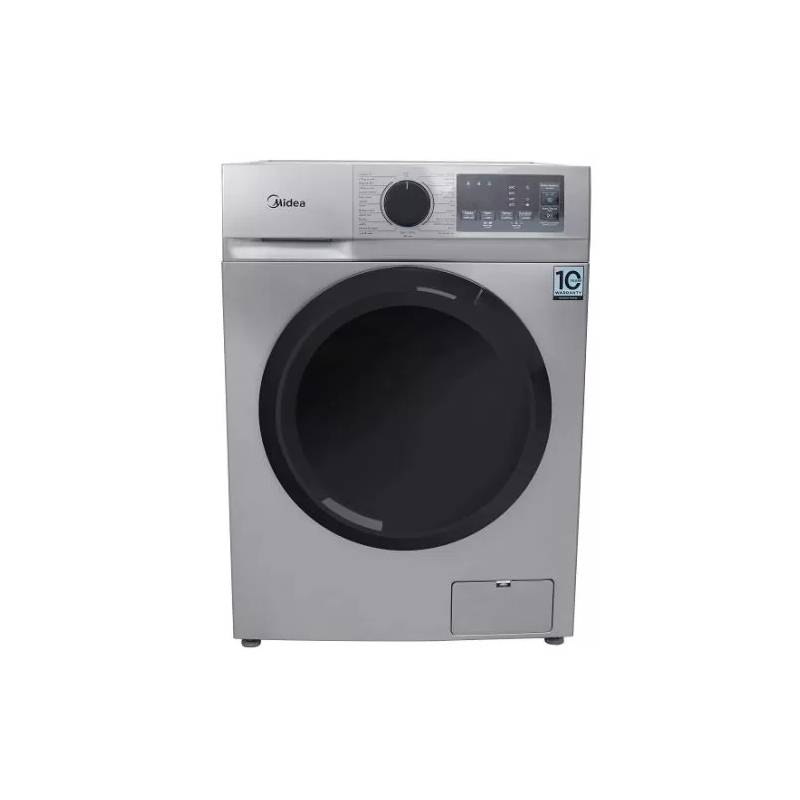 Midea 7 kg front load washing machine silver with digital inverter motor