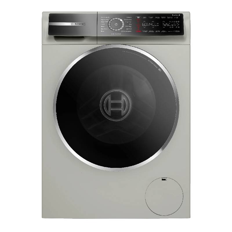 غسالة بوش 9 كيلو فضي إينوكس 1400 لفة مع تقنية Iron Steam Assist الألمانية موديل WGB2440XEG، غسيل عميق وأداء قوي مع بخار لتقليل التجاعيد وكفاءة عالية في تنظيف الملابس.